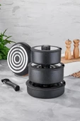 Taç Easy Connect 8 Parça Tencere Seti Siyah - 2