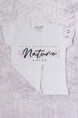 KIZ ÇOCUK TSHİRT NATURE BASKILI BİSİKLET YAKA E12 - 5