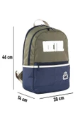 United Colors of Benetton Çift Bölmeli Unisex Okul Sırt Çantası Hâki-Lacivert / 03859 thumbnail 6