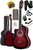 Midex MGX-101RD Üst Kalite SOLAK Klasik Gitar Kırmızı Sap Ayarlı 4/4 Yetişkin - 1