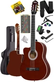 Midex MGX-101BRW Üst Kalite SOLAK Klasik Gitar Kahve Renk Sap Ayarlı 4/4 Yetişkin - 1