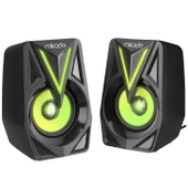 Mikado MD-S23 GLARE 2.0 Multimedia 3W*2 Siyah USB RGB Işıklı Gaming Speaker Hoparlör - 3