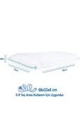 Viscotex Visco Hava Kanallı Çocuk Yastığı (KİDS PİLLOW) 66x33x6 Cm, Turkuaz-beyaz - 2