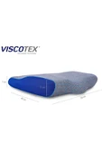 Boyun Destekli Isı Düzenleyici Kılıflı Ekstra Kılıf Taşıma Çantalı Visco Yastık-60x40x11/7 Cm, Mavi - 3