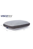Visco Doğal Lif Kılıflı Hava Kanallı Ortopedik Yastık 56x37x12 cm, Gri - 2
