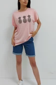 Bkmc Ananas Işlemeli Bluz Pudra - 1
