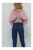 Bkmc V Yaka Gipeli Ayrobin Bluz Pudra - 5