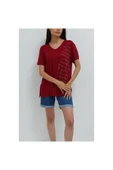 Bkmc Işlemeli Bluz Bordo ( (tween)) (tween) - 2