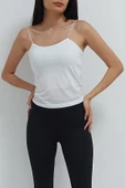 Bkmc Ip Askılı Örme Atlet Beyaz - 2