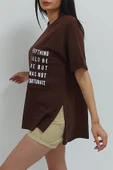 Bkmc Yırtmaçlı Baskılı Tunik Kahverengi () (adn Avm) - 4