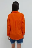 Bkmc Terikoton Oversize Gömlek Turuncu - 5