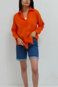 Bkmc Terikoton Oversize Gömlek Turuncu - 2