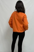 Bkmc Agxs Nakışlı 3 Iplik Sweatshirt Orange - 5