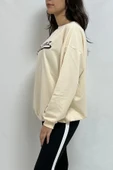 Bkmc 2 Iplik Nakışlı Sweatshirt Krem ()comfi Shop) - 3