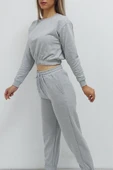 Bkmc Bisiklet Yaka Içi Tüylü Eşofman Takımı Gri - 8