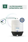 11 G 40 Litre Paslanmaz Çelik Su Deposu Su Arıtma Tankı + Ücretsiz Tank Vanası - 1