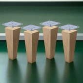 Ahşap Ayak 4 Adet 15 cm Kare Bağlantı Aparatı Dahil Mobilya Koltuk Kanepe Sehpa Masa Ayağı Ayakları thumbnail 8