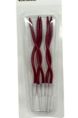 Bkmc 5 Lİ KIVRIMLI KIRMIZI MUM 15CM Pasta Mumu Spiral Kıvrık Mum - 2
