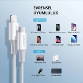 Ugreen 10493 USB-C to Lightning PD 18W 1M Hızlı Şarj Kablosu - 5
