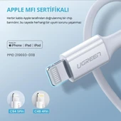 Ugreen 10493 USB-C to Lightning PD 18W 1M Hızlı Şarj Kablosu - 4