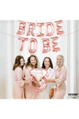 Bkmc Rosegold Bride To Be Partisi Süslemeleri Bekarlığa Veda Partisi Süslemeleri Yüzük Folyo Kuşaklı thumbnail 5