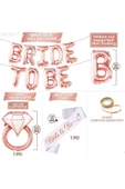 Bkmc Rosegold Bride To Be Partisi Süslemeleri Bekarlığa Veda Partisi Süslemeleri Yüzük Folyo Kuşaklı thumbnail 3
