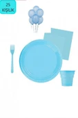 Bkmc 25 Kişilik Doğum Günü Partisi Tbaka Bardak Kombin Set - 1