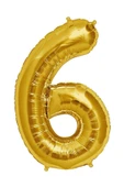 Oyuncak Paketi Altın Folyo Balon 6 Rakamı 40 Cm - 1