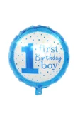 Perrla Shop Cinsiyet Balonu 18 Inc Yuvarlak 1 Yaş Mavi Balon - 1