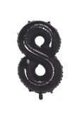 Bkmc 8 Yaş Rakam Folyo Balon Siyah Renk Doğum Günü Yaş Balonu 76 Cm thumbnail 1