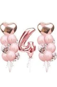 Bkmc Kalpli Folyo 4 Yaş Rose Gold Doğum Günü Balon Seti - 2