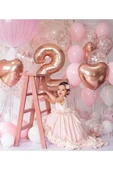 Bkmc 2 Yaş Roze Gold Doğum Günü Balon Seti - 1