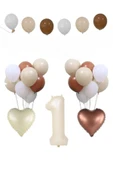 Bkmc Retro Kalp Folyo Balon Doğum Günü Balon Parti Seti Süsü thumbnail 1