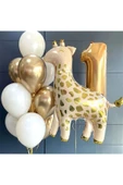 Bkmc ZÜRAFALI 1 YAŞ BALON SETİ DOĞUM GÜNÜ PARTİ SETİ thumbnail 2