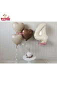 Bkmc 4 Yaş Retro Renkler Krem Kahve Tonlar Balon Seti - 1
