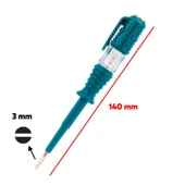 Kontrol Kalemi 140 mm Elektrik Priz Faz Voltaj Kontrol Tornavidası Düz Uçlu THT291408 - 2