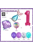Bkmc Büyük 1 Yaş Deniz Kızı Temalı Doğum Günü Parti Kutlama Seti Konsept thumbnail 2