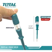 Kontrol Kalemi 140 mm Elektrik Priz Faz Voltaj Kontrol Tornavidası Düz Uçlu THT291408 - 5