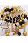 Mini Parti Mini Party Store Kral Taçlı Balon Zinciri Doğum Günü Seti Iyi Ki Doğdun Doğum Günü ( S02 ) - 1