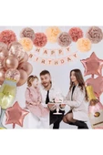 Bkmc Kadınlar ve Kızlar için Rose Gold Doğum Günü Süslemeleri, İyiki Doğdun Banner Doğum Günü Süslemelri - 4