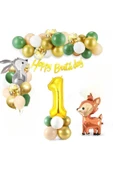 Bkmc CEYLAN VE SEVİMLİ TAVŞAN FOLYO BALONLU GOLD YAŞ BALONLU DOĞUM GÜNÜ PARTİ SETİ SÜSÜ thumbnail 1