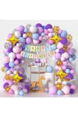 Bkmc UNİCORN MAKORON RENK BALON ZİNCİR SET DOĞUM GÜNÜ PARTİ SETİ SÜSÜ thumbnail 1