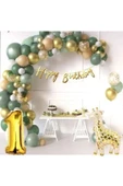 Bkmc Lüks ZÜRAFA LI Yaş Doğum Günü Süsü Doğum Günü Parti Balon Seti thumbnail 3