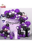Bkmc Yaş Folyolu Kuromi Temalı Balon Seti Kuromi Doğum Günü Parti Seti Süsü thumbnail 1