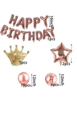 Bkmc Kral Taçlı Balon Zinciri Doğum Günü Seti Iyi Ki Doğdun Doğum Günü Lüks Set Rose Gold thumbnail 3