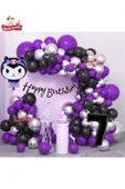 Bkmc Yaş Folyolu Kuromi Temalı Balon Seti Kuromi Doğum Günü Parti Seti Süsü thumbnail 7