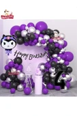 Bkmc Yaş Folyolu Kuromi Temalı Balon Seti Kuromi Doğum Günü Parti Seti Süsü thumbnail 4