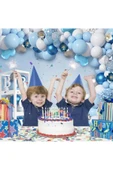 Bkmc LÜKS CİNSİYET PARTİSİ ERKEK ÇOCUK BEYAZ MAVİ BALON KEMER SETİ BEBEK KUTULARI PARTİ MALZEMELERİ thumbnail 2