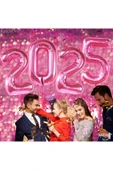 Bkmc Yeni Yıl BüyükPembe 2025 Balonları 40 İnç Mutlu Yıllar Süslemeleri Yılbaşı Arifesi Parti Malzemeleri thumbnail 6