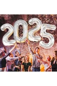 Laviyosa Yeni Yıl Büyük 2025 FolyoBalonları 34 İnç Mutlu Yıllar Süslemeleri Yılbaşı Arifesi Parti Malzemeleri - 5